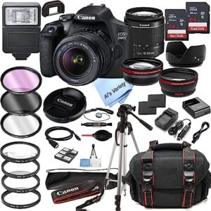 Canon EOS 2000D Rebel T7 DSLR Camera 36pc Bundle