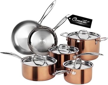 Ciwete Tri Ply 18/10 Steel Set CWTP010 Pot and Pan