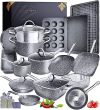 BrandName Granite All-In-One Cookware Set 23 Pcs