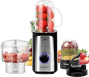 Sangcon Kitchen Food Processor and Blender Combo