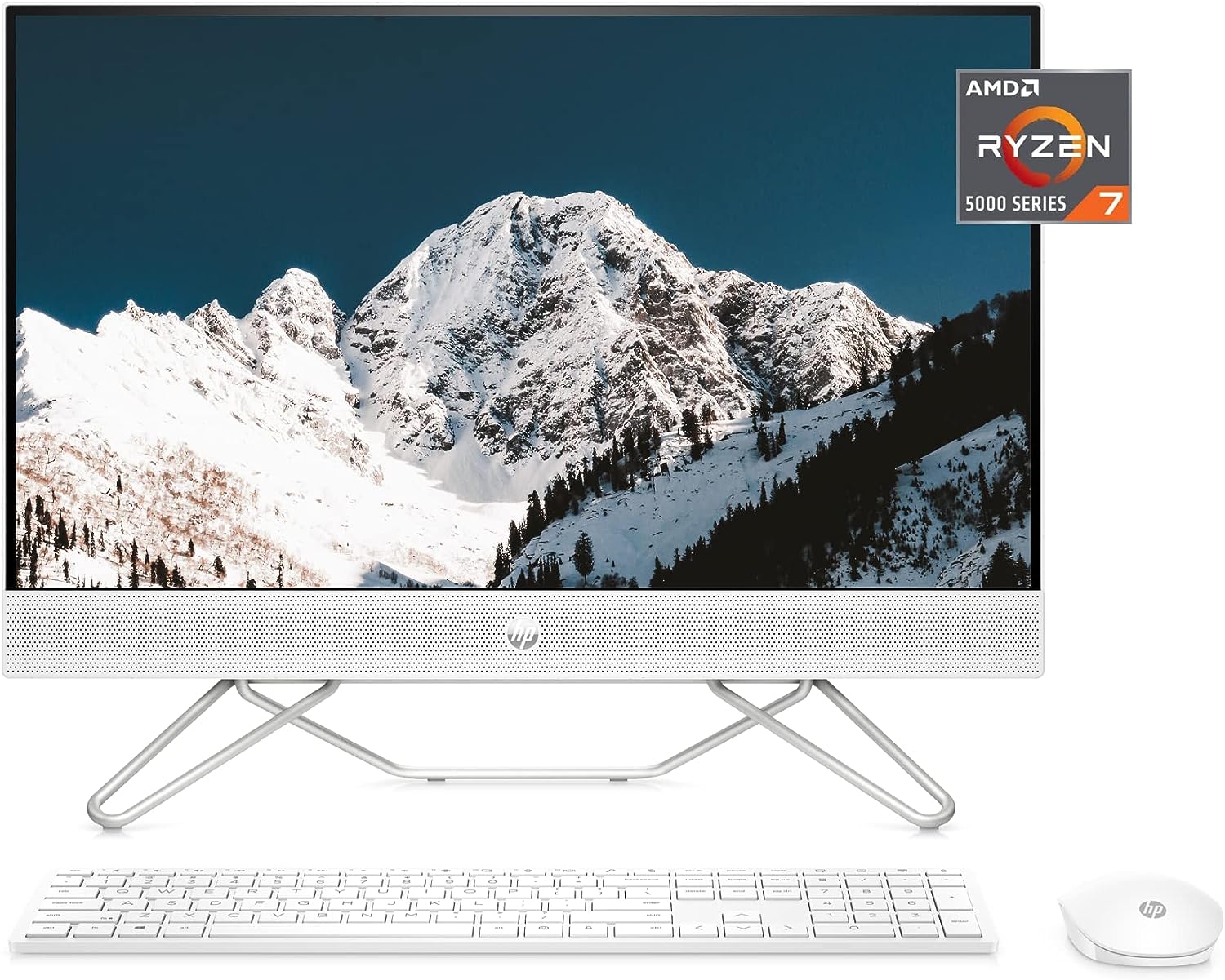 HP 27” All-in-One Desktop PC, AMD Ryzen 7 5700U