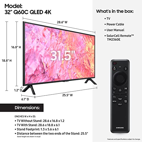 Samsung QLED Q60C-QN32Q60CAFXZA 32 Inch 4K TV - Image 2