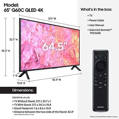 Samsung 65 Inch QLED Q60C 4K TV - Image 2