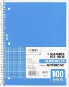 Mead 1-Subject Graph Ruled Spiral Notebook, Blue