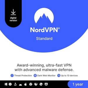 NordVPN 1-Year VPN & Cybersecurity for 10 Devices