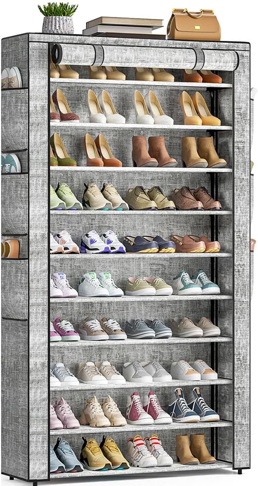 OYREL 10-Tier Tall Shoe Rack, Large Capacity