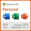 Microsoft 12-Month Personal Subscription, Word & Excel