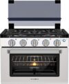 CAMPLUX ENJOY OUTDOOR LIFE 17-Inch 3-Burner RV Gas Range