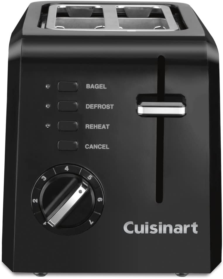 Cuisinart 2-Slice Compact Plastic Toaster, Black