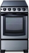 Summit Appliance 20″ Wide Slide-In Electric Range, Stainless Steel