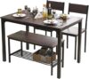 soges 4-Piece Rustic Oak Dining Table Set