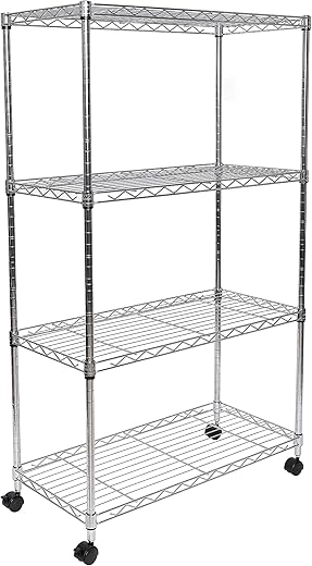 Seville Classics 4-Tier Adjustable Steel Wire Shelving Unit