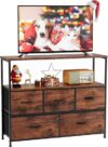 Sweetcrispy 45″ TV Dresser with 5 Drawers