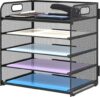 SUPEASY 5-Tray Mesh Desk File Organizer