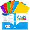 Jumlys 6 Pack Multicolor 2 Pocket Folders