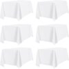 PureFit 6 Pack White Stain-Resistant Tablecloths