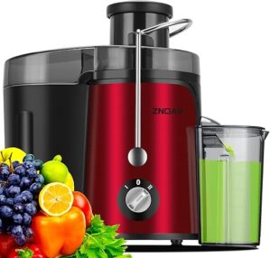 ZNOAV 600W Wide Chute Juicer, 3 Speeds