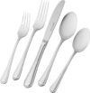 HENCKELS 65-Piece Silver Flatware & Steak Knife Set