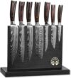 Diagsh 7-Piece Hand-Forged Knife Set with Block