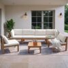 Greesum 7-Piece Outdoor Sofa Set with Waterproof Cushions