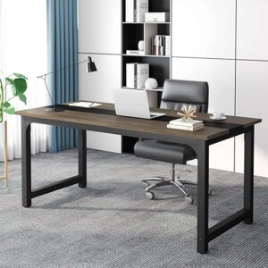 Tribesigns 70.8" Large Office Computer Desk, Vintage Grey/Black
