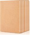 feela 8-Pack Blank Kraft Paper Notebooks, A5