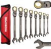 WORKPRO 8-piece Flex-Head SAE Ratcheting Wrench Set