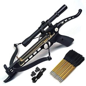 Ace Martial Arts Supply Self Cocking Tactical Pistol Crossbow, 80-Pound