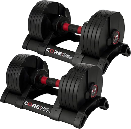 CORE FITNESS Adjustable Space Saver Dumbbell Weight Set
