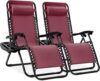 Best Choice Products Adjustable Zero Gravity Recliners, Burgundy