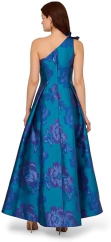 Adrianna Papell Floral Jacquard High Low Dress - Image 2