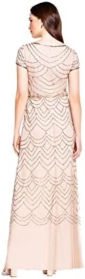 Adrianna Papell Short Sleeve Blouson Beaded Gown - Image 2