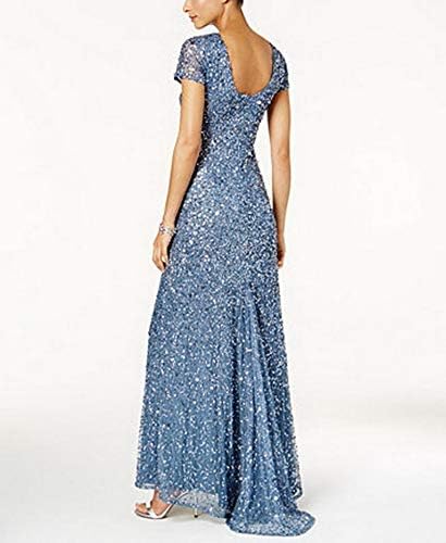 Adrianna Papell Short-Sleeve Sequin Gown - Image 4