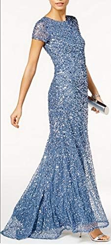 Adrianna Papell Short-Sleeve Sequin Gown - Image 2