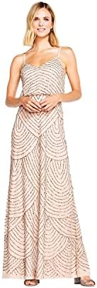 Adrianna Papell Long Beaded Blouson Gown - Image 4