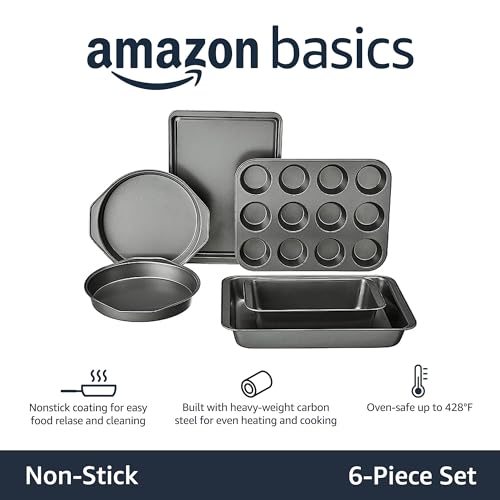 Amazon Basics 6 Piece Nonstick Carbon Steel Bakeware Set - Image 2
