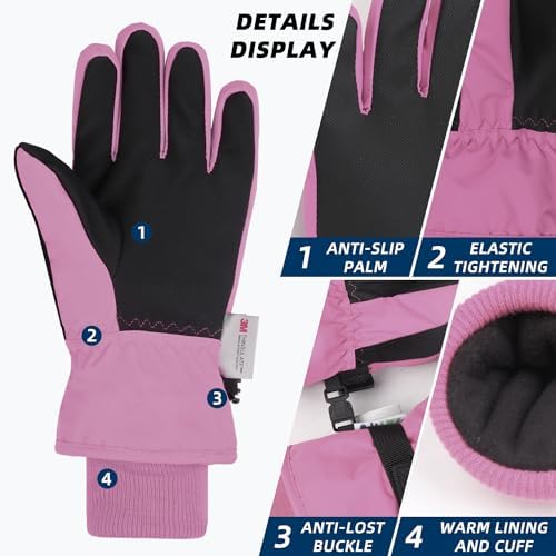 AMYIPO Kids Winter Ski Snowboard Gloves - Image 2
