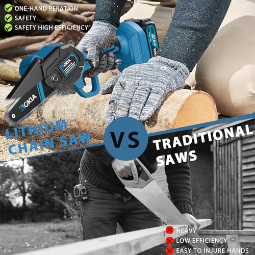 Aokia Portable Cordless Mini Chainsaw - Battery Powered - Image 5