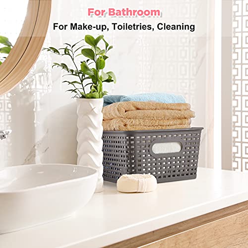 AREYZIN Small Plastic Storage Bins, Set of 6 - Image 4