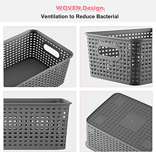 AREYZIN Small Plastic Storage Bins, Set of 6 - Image 2