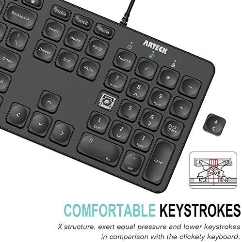 Arteck Backlit USB Wired Keyboard - Image 3