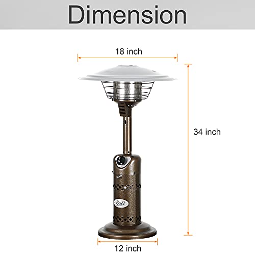 BALI OUTDOORS Portable Bronze Outdoor Propane Table Heater - Image 3
