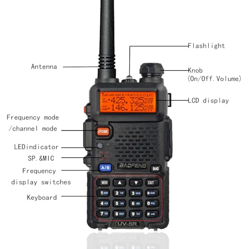 BAOFENG UV-5R Long Range Handheld Walkie Talkie (2 Pack) - Image 3