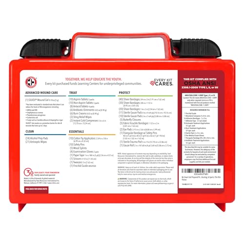 Be Smart Get Prepared First Aid Kit, 250 Piece, OSHA ANSI Compliant - Image 3