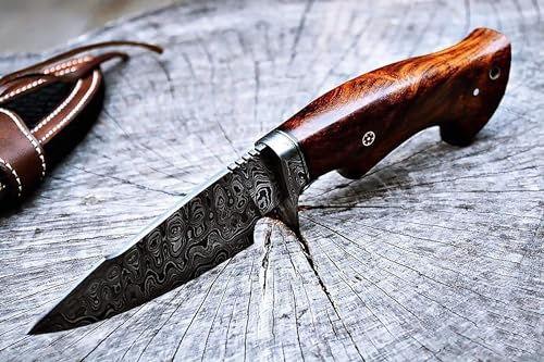 BIGCAT ROAR Handmade Damascus Hunting Knife with Sheath - Image 4