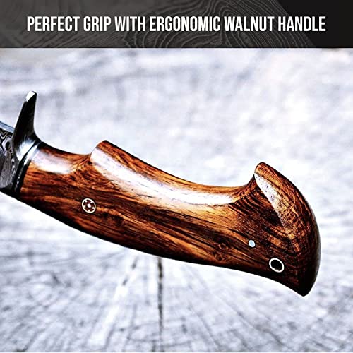 BIGCAT ROAR Handmade Damascus Hunting Knife with Sheath - Image 2