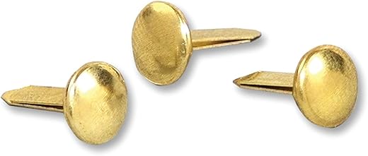 ACCO Brands Brass Paper Fasteners, 1/2", 100/Box