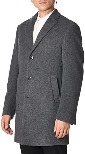 Calvin Klein Men's Slim Fit Wool Overcoat - Image 3