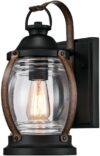 Westinghouse Canyon Outdoor Wall Light, Black/Barnwood