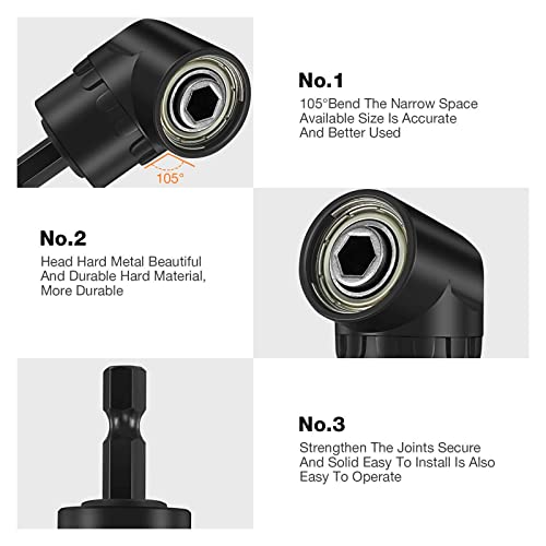 CIGOTU 4-in-1 Right Angle Drill Adapter Set - Image 4